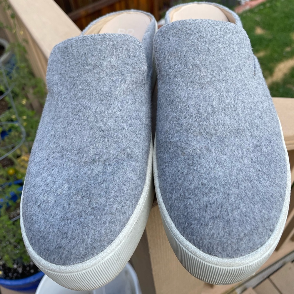 BP Monika Platform Mule Gray Wool Sneakers Sz‎ 9.5 - Picture 8 of 9